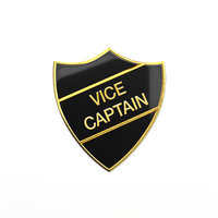 VICE CAPTAIN badge black and gold (pack of 5)