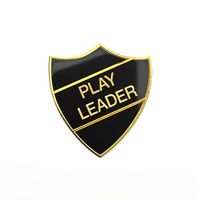 PLAY LEADER badge black and gold (pack of 5)