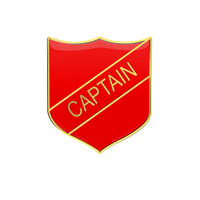 CAPTAIN badge red (pack of 5)