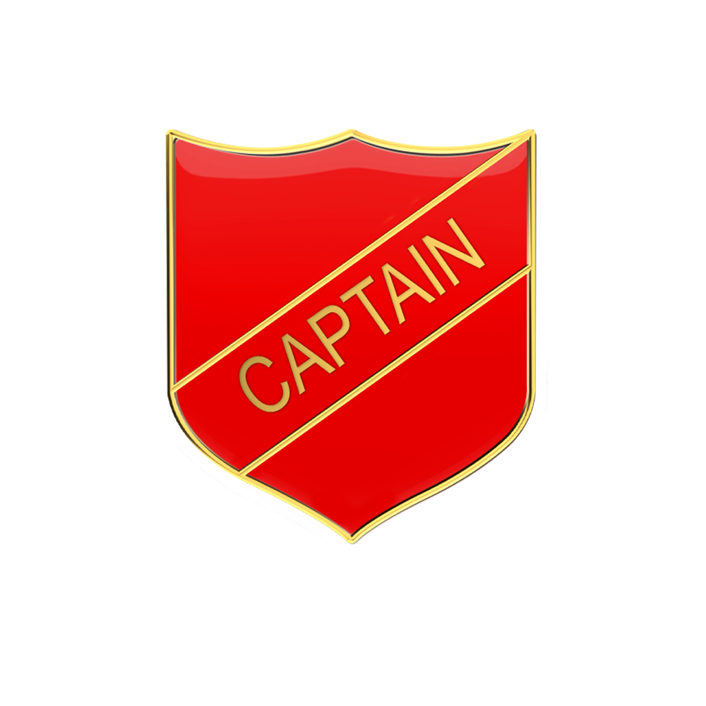 CAPTAIN badge red (pack of 5)