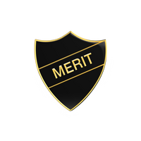 MERIT badge black and gold (pack of 5)