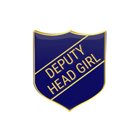 DEPUTY HEAD GIRL badge blue (pack of 5)