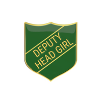 DEPUTY HEAD GIRL badge green(pack of 5)