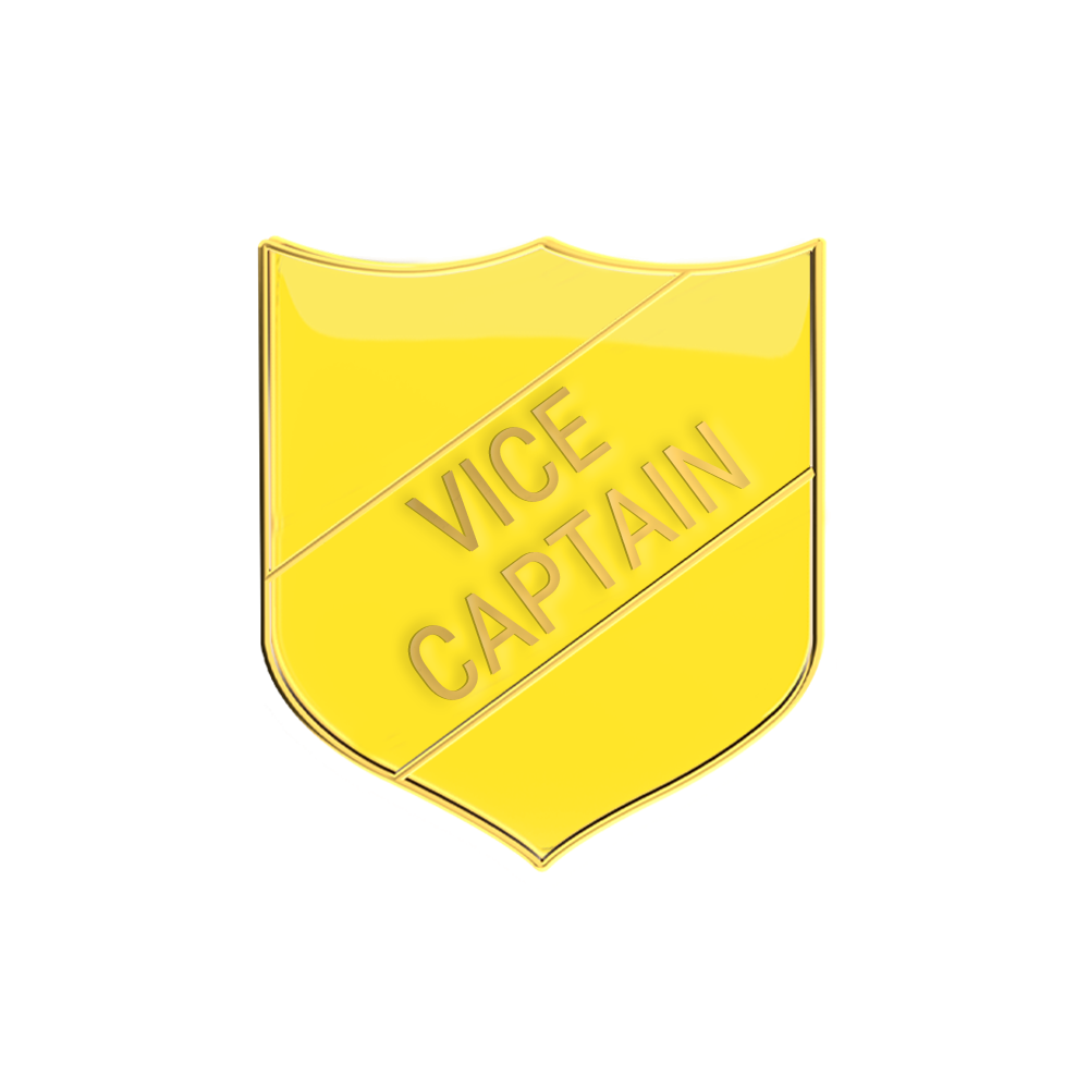 VICE CAPTAIN badge yellow (pack of 5)