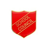 SCHOOL COUNCIL badge red (pack of 5)