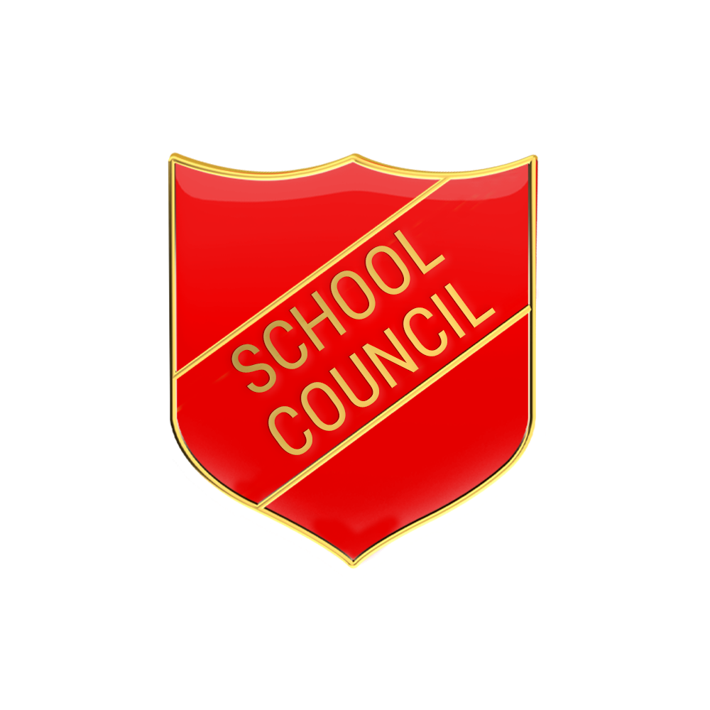 SCHOOL COUNCIL badge red (pack of 5)