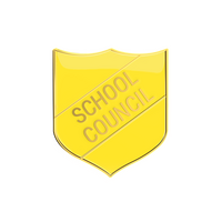 SCHOOL COUNCIL badge yellow (pack of 5)