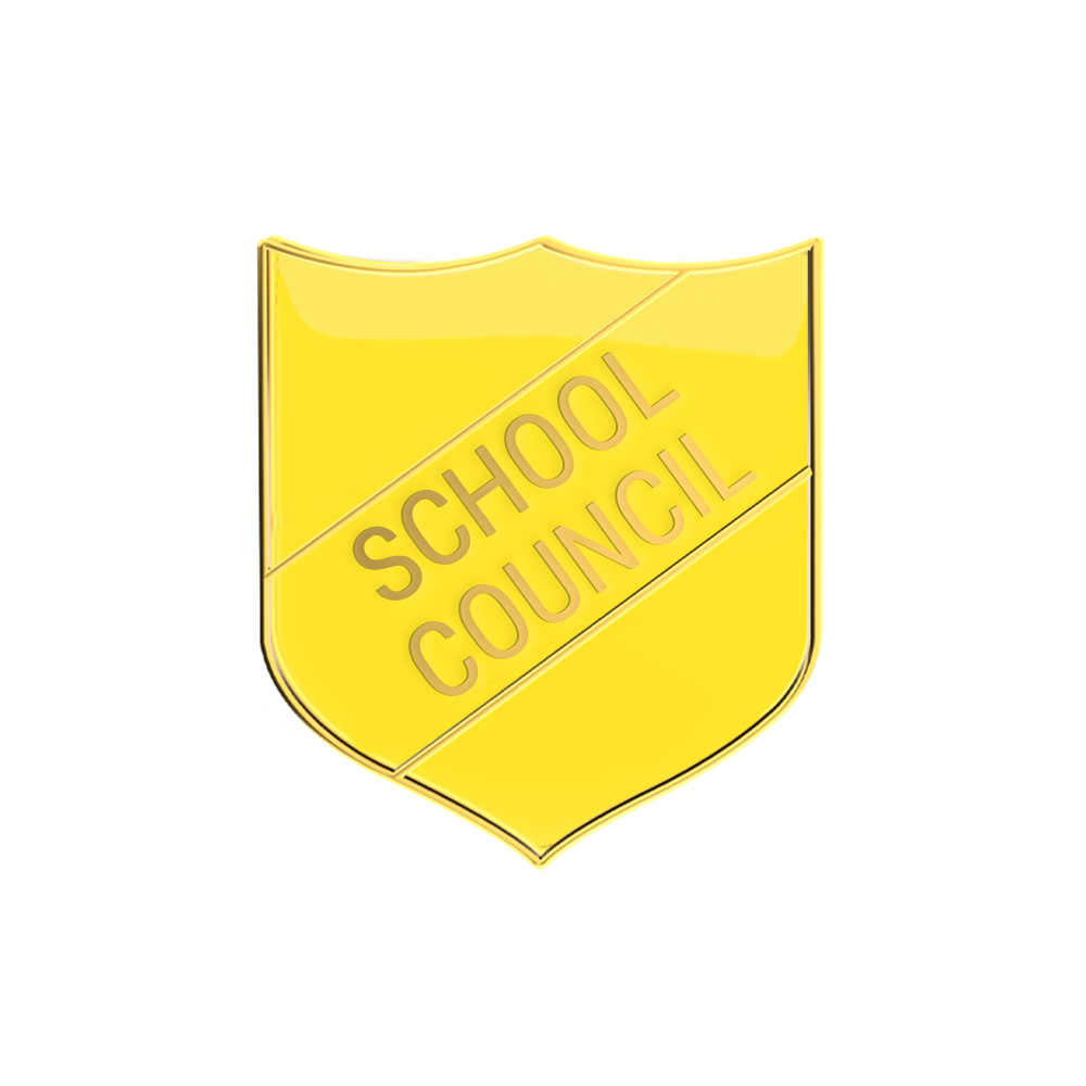 SCHOOL COUNCIL badge yellow (pack of 5)