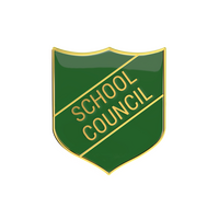 SCHOOL COUNCIL badge green (pack of 5)