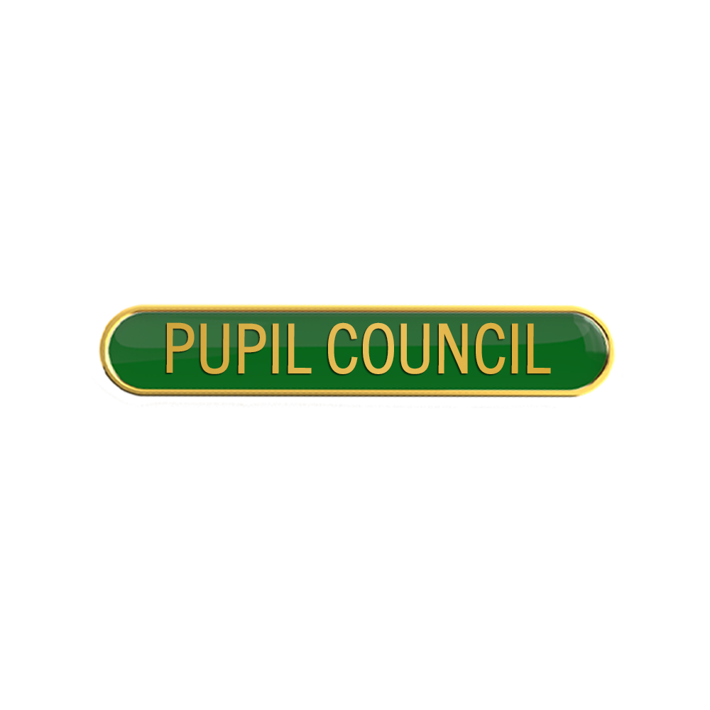 PUPIL COUNCIL badge green (pack of 5)