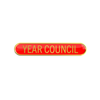 YEAR COUNCIL badge red (pack of 5)