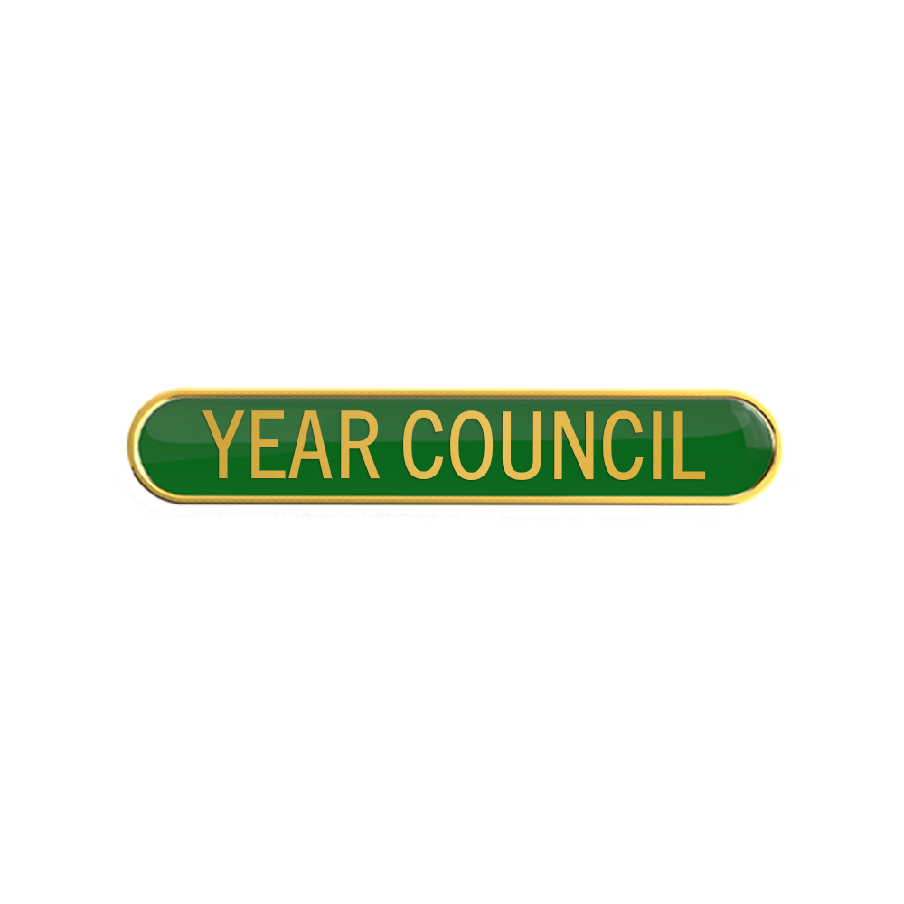 YEAR COUNCIL badge green(pack of 5)