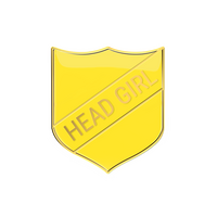 HEAD GIRL badge yellow (pack of 5)