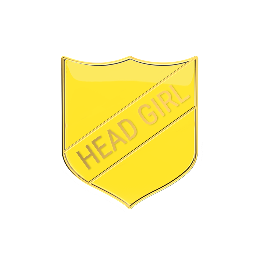 HEAD GIRL badge yellow (pack of 5)