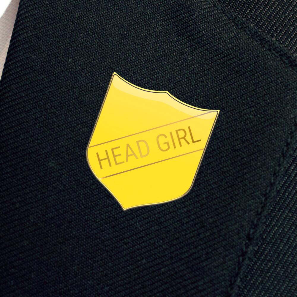 HEAD GIRL badge yellow (pack of 5) - Image 2