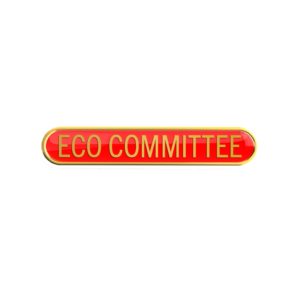 ECO COMMITTEE badge red (pack of 5)