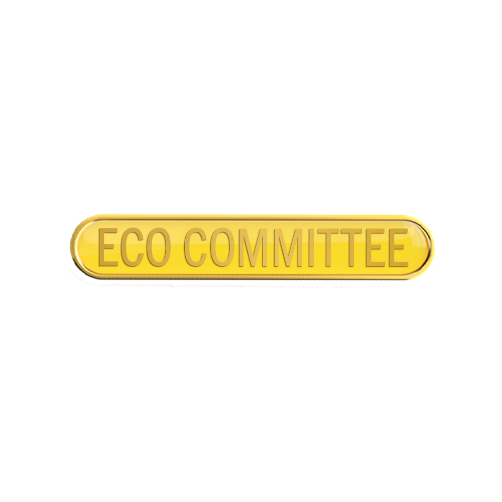 ECO COMMITTEE badge yellow (pack of 5)