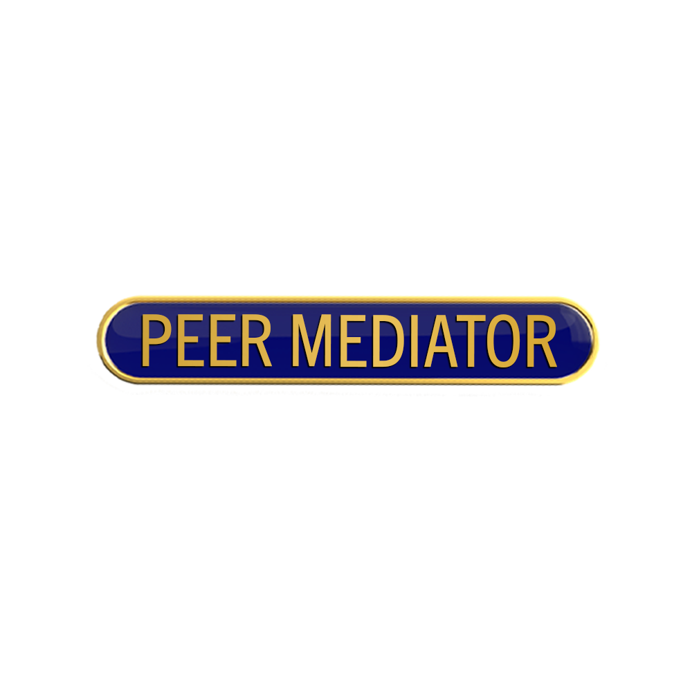 PEER MEDIATOR badge blue (pack of 5)