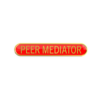 PEER MEDIATOR badge red (pack of 5)
