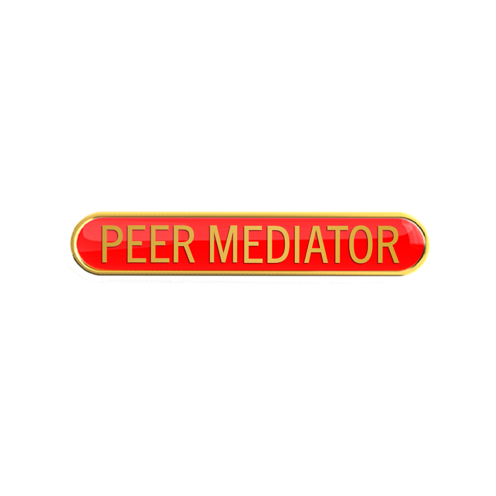 PEER MEDIATOR badge red (pack of 5)