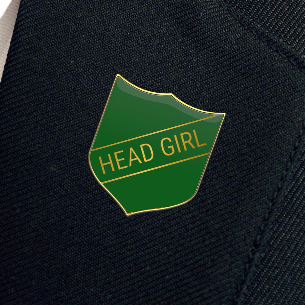HEAD GIRL badge green (pack of 5) - Image 2