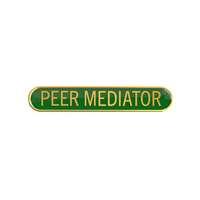 PEER MEDIATOR badge green (pack of 5)