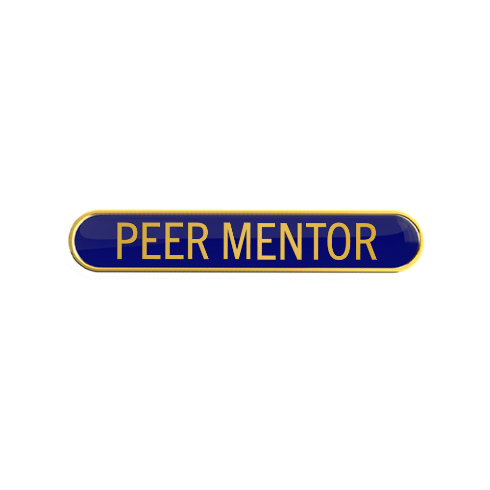 PEER MENTOR badge blue (pack of 5)