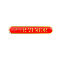 PEER MENTOR badge red (pack of 5)