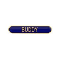BUDDY badge blue (pack of 5)