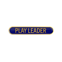 PLAY LEADER badge blue (pack of 5)