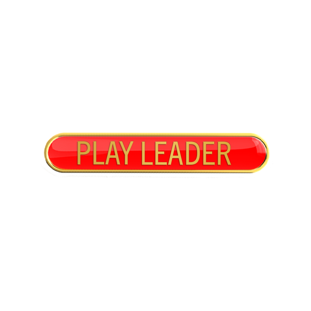 PLAY LEADER badge red (pack of 5)