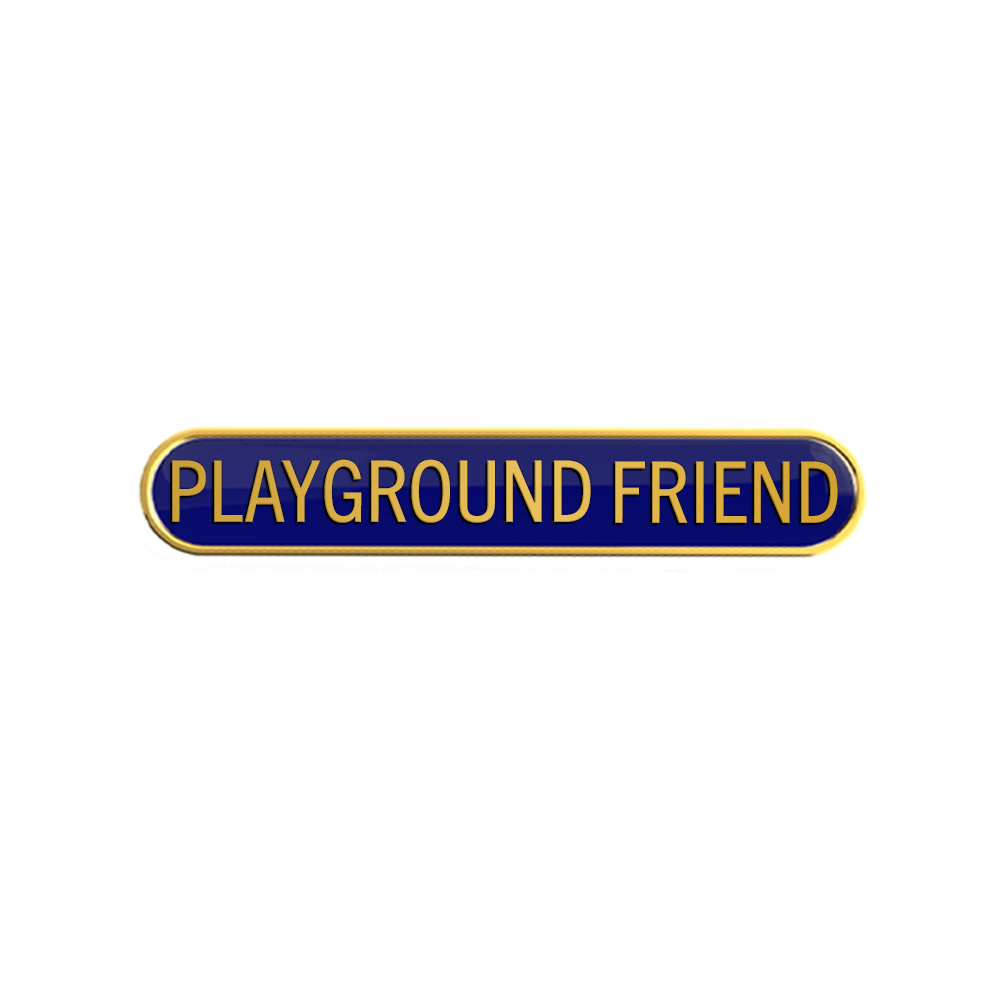 PLAYGROUND FRIEND badge blue (pack of 5)