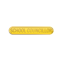 SCHOOL COUNCILLOR badge yellow (pack of 5)