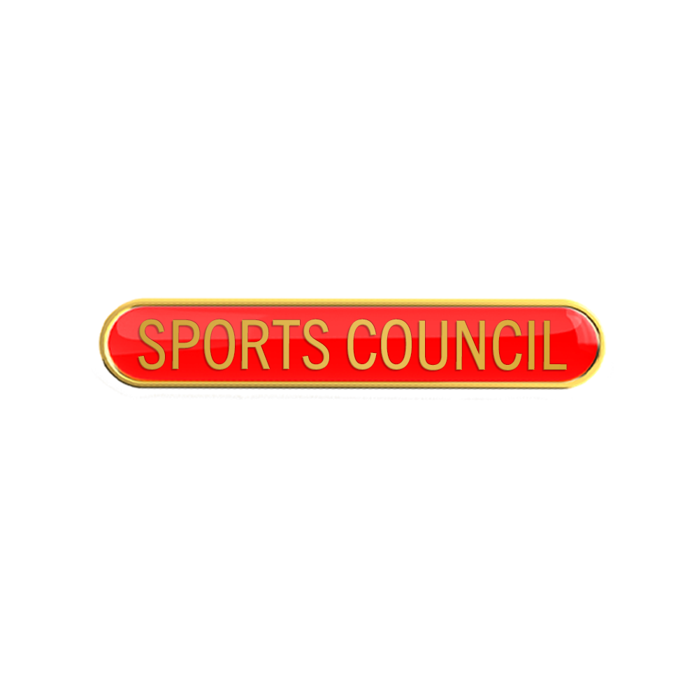 SPORTS COUNCIL badge red (pack of 5)