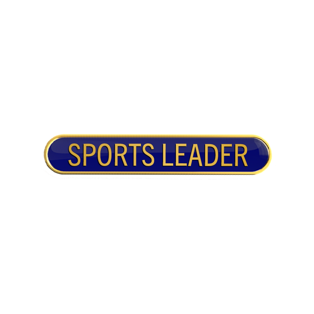 SPORTS LEADER badge blue (pack of 5)