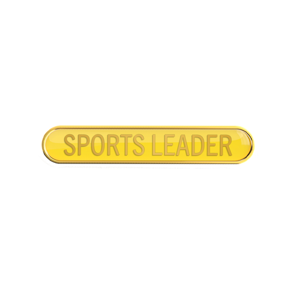 SPORTS LEADER badge yellow (pack of 5)