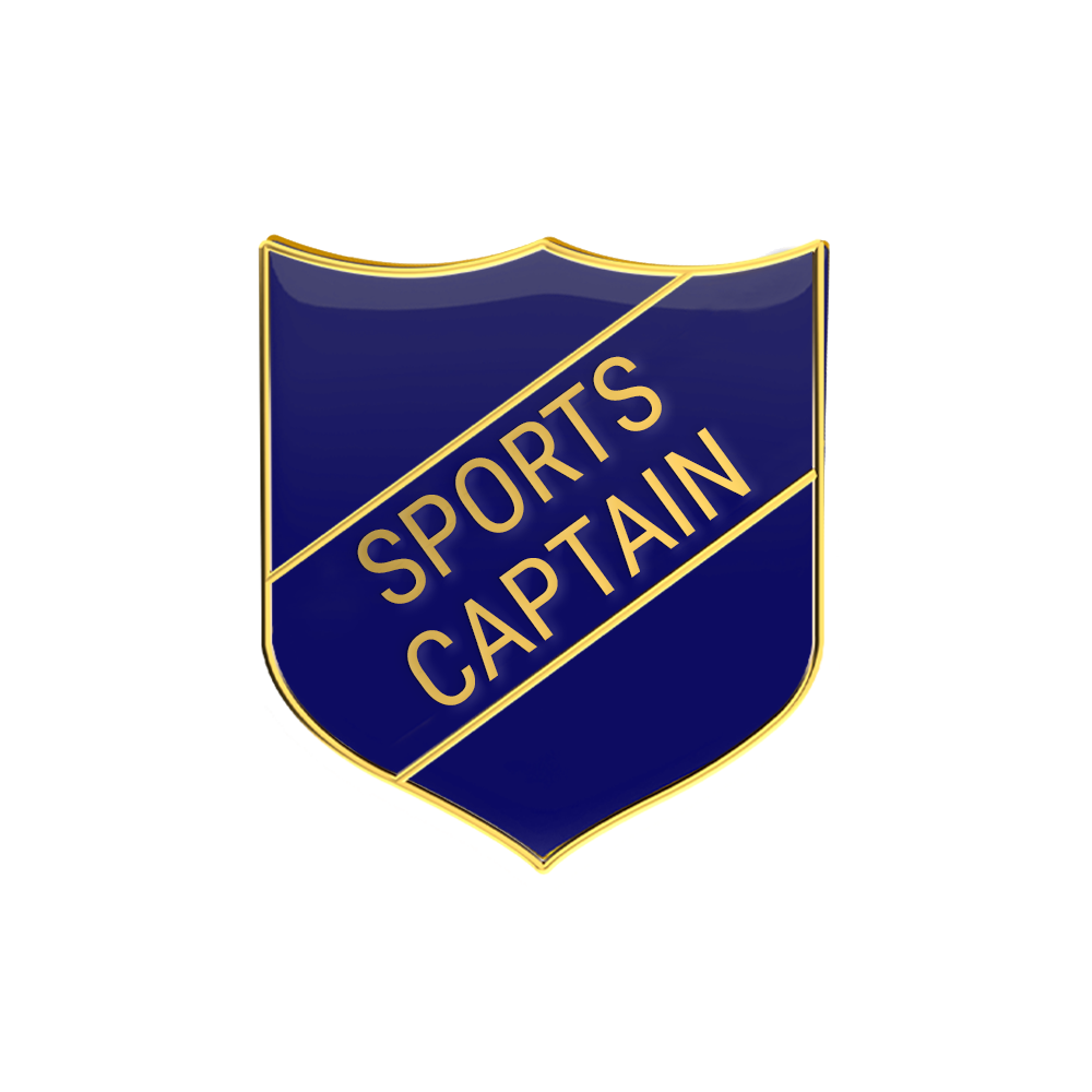 Sports Captain Enamel Badge Blue (Pack of 5)