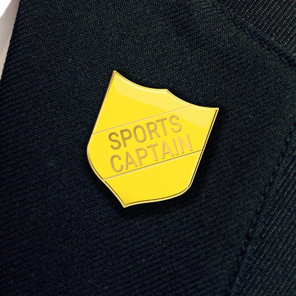 Sports Captain Enamel Badge Yellow (Pack of 5) - Image 2