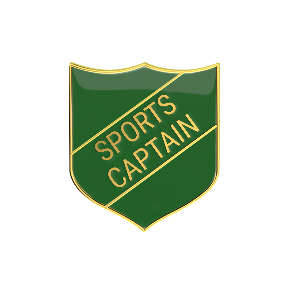 SPORTS CAPTAIN badge green (pack of 5)