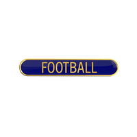 FOOTBALL badge blue (pack of 5)