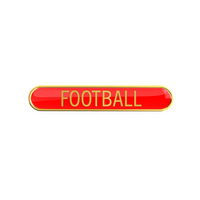 FOOTBALL badge red (pack of 5)