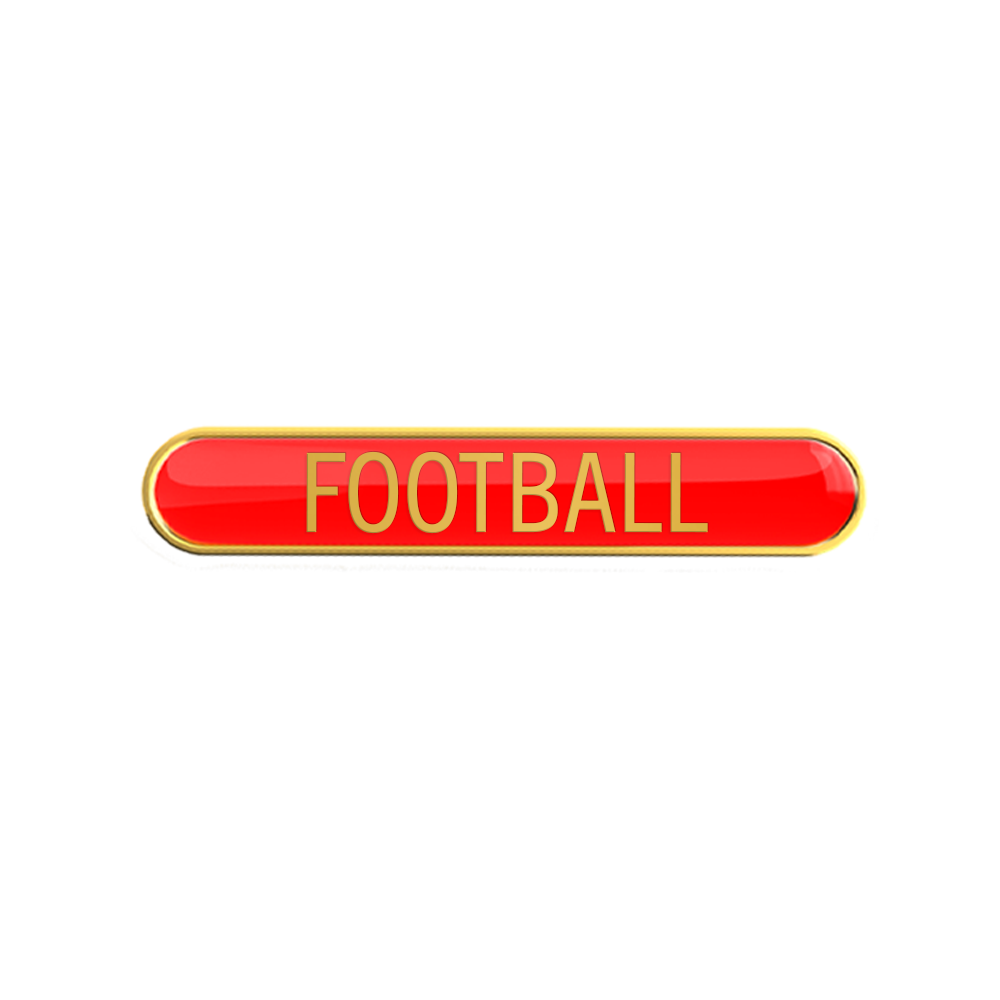 FOOTBALL badge red (pack of 5)