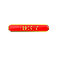 HOCKEY  badge red (pack of 5)