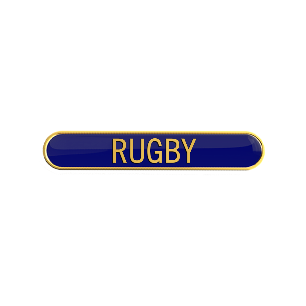 Rugby Enamel Badge (Blue)
