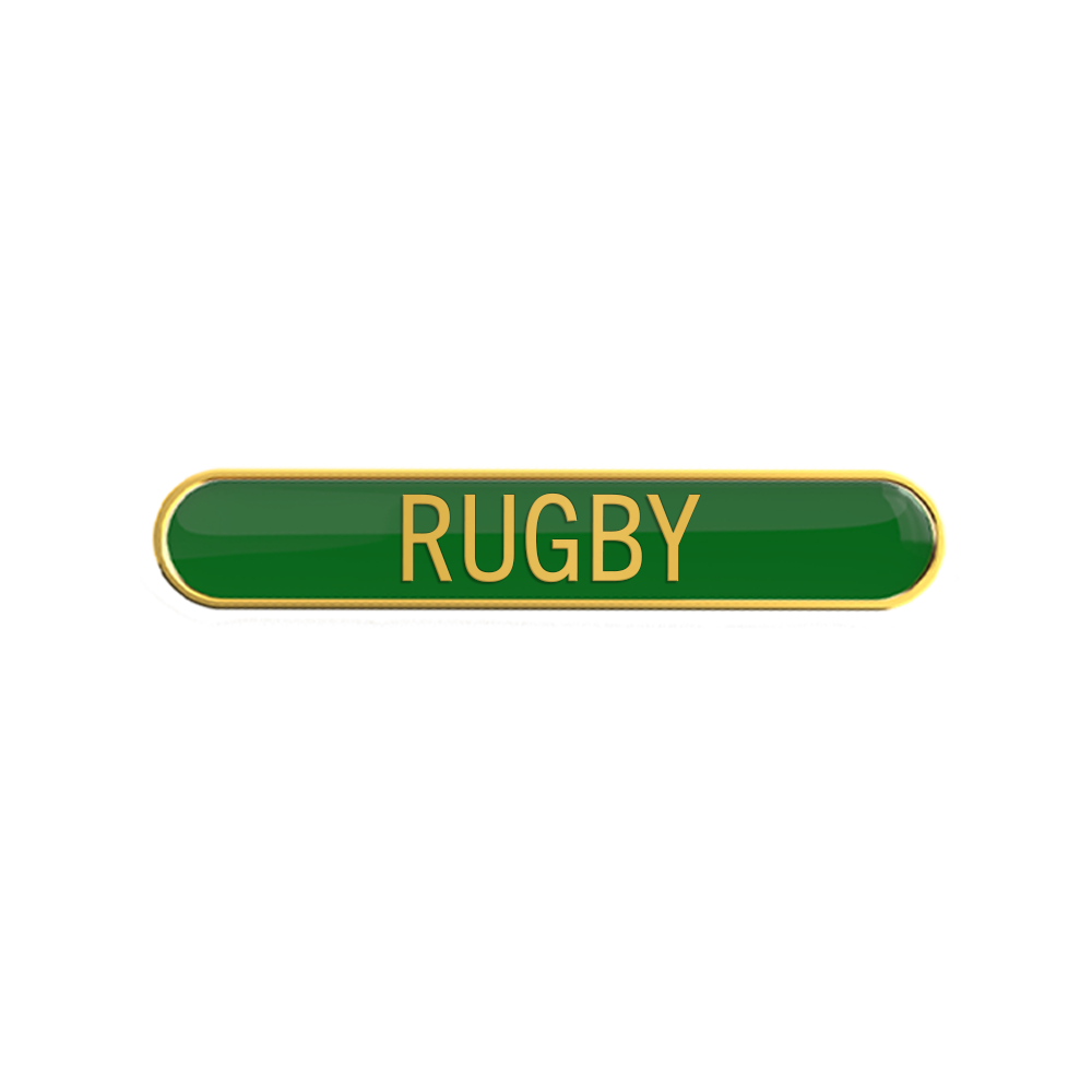 Rugby Enamel Badge (Green)