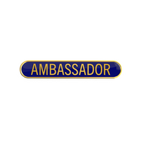 AMBASSADOR badge blue (pack of 5)
