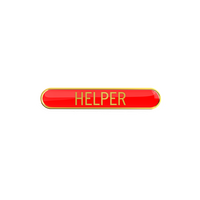 HELPER badge red (pack of 5)