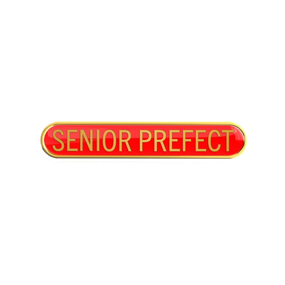 SENIOR PREFECT badge red (pack of 5)