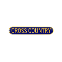 CROSS COUNTRY badge blue (pack of 5)