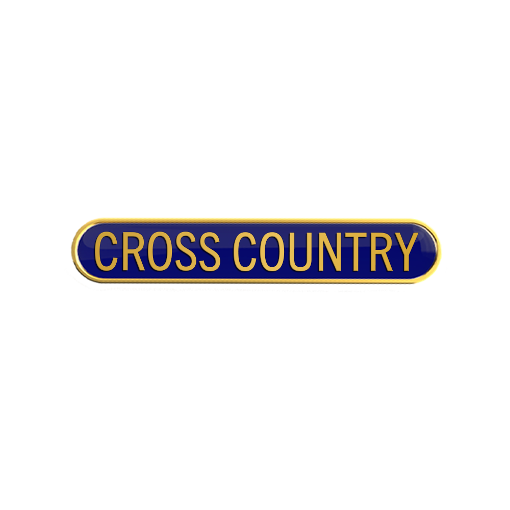 CROSS COUNTRY badge blue (pack of 5)